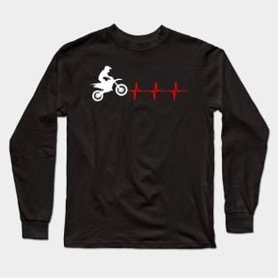 bikers heartbeat Long Sleeve T-Shirt